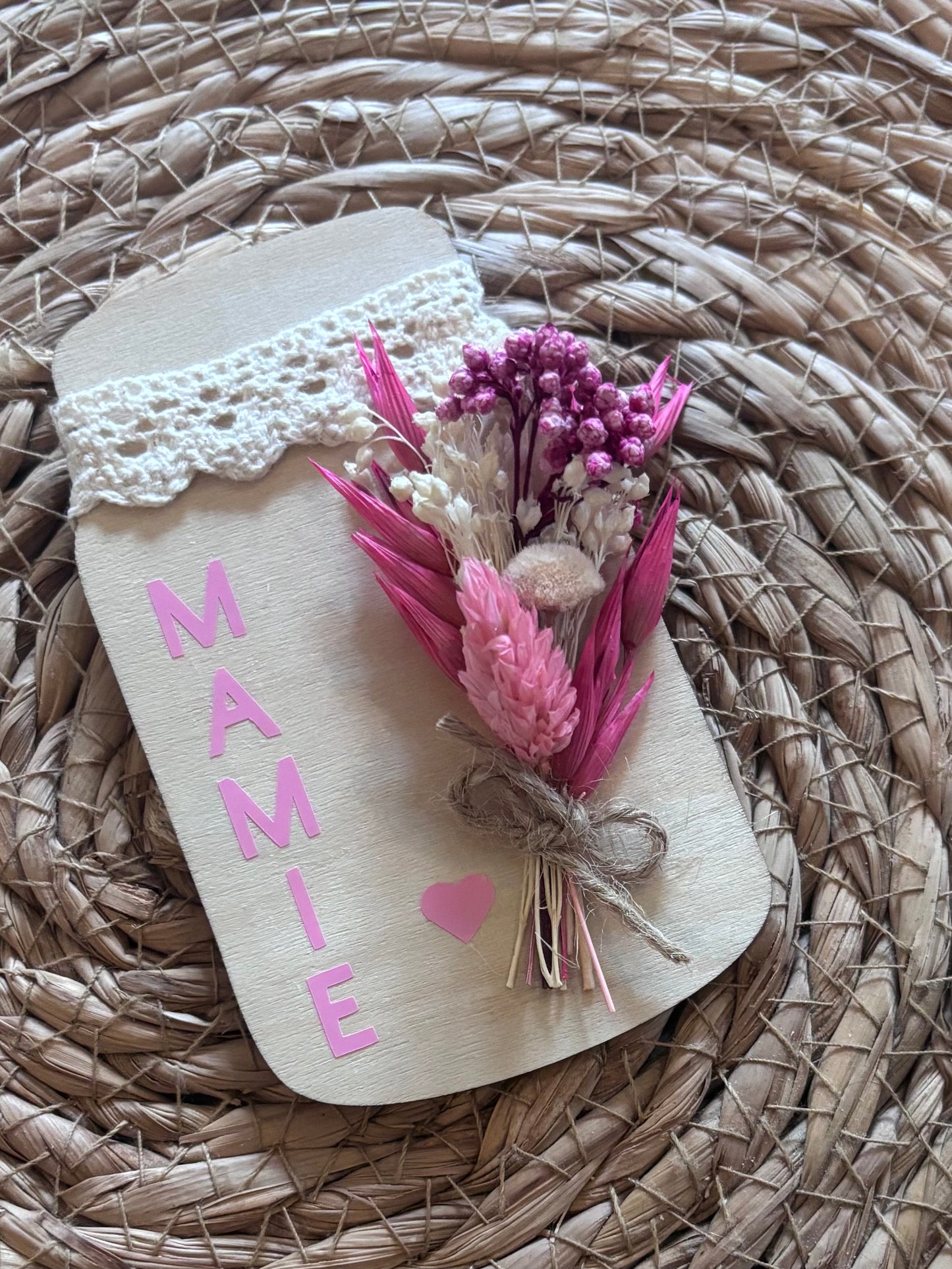 Magnet Pot à Confiture Fleuri Personnalisé – Cadeau Fête des Grands-Mères