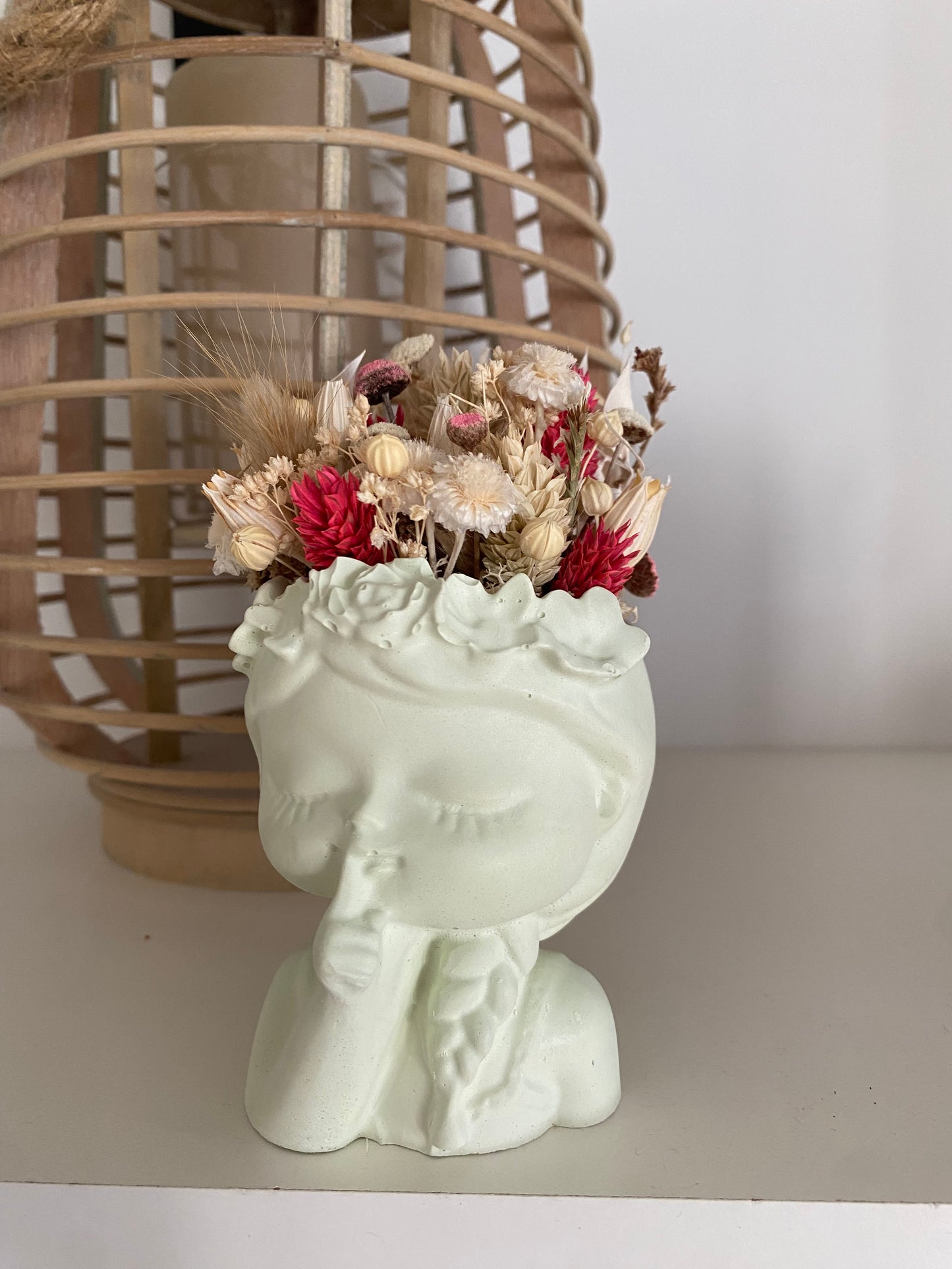 Composition florale visage