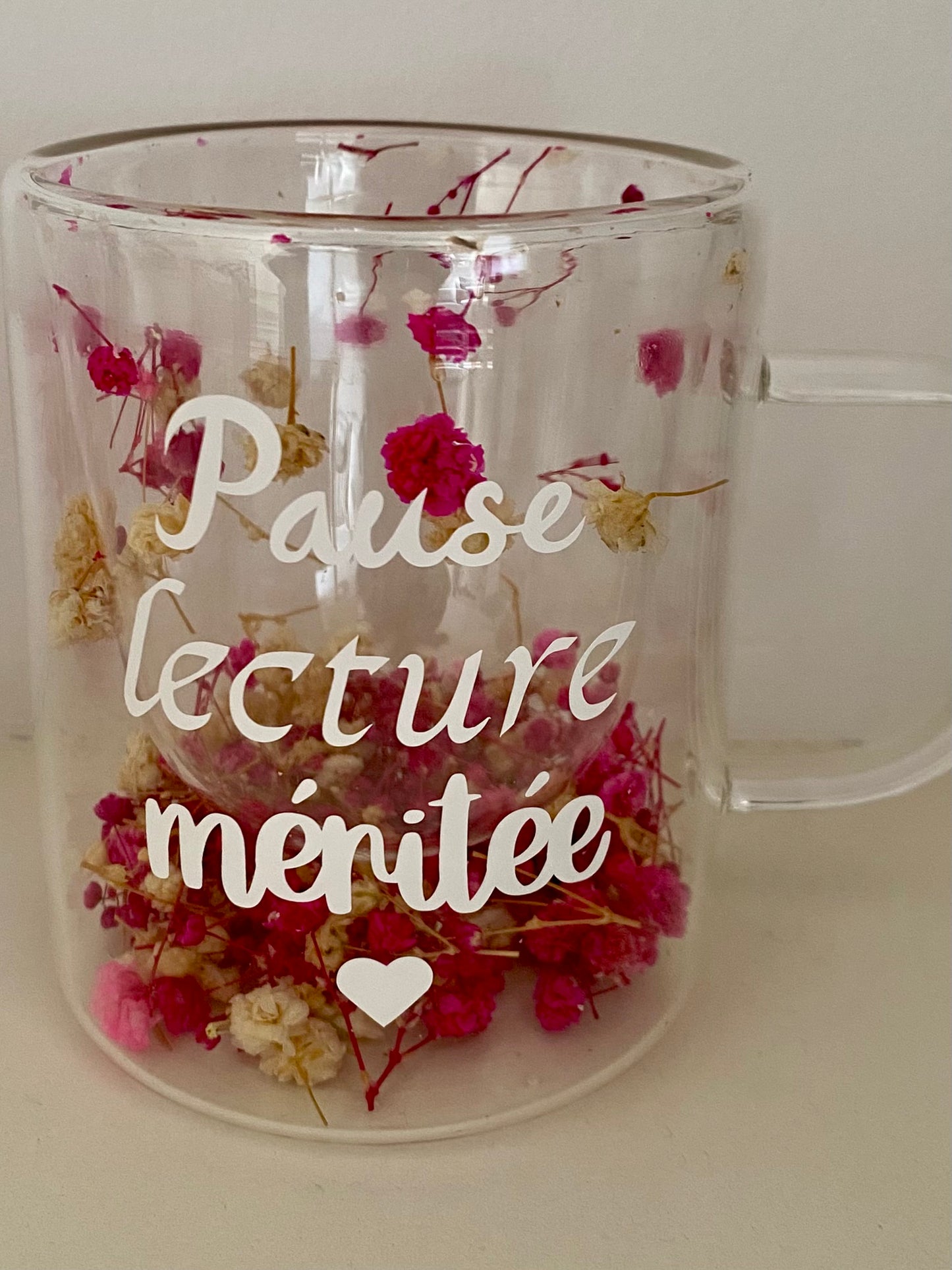 Tasse fleurie « lecture »