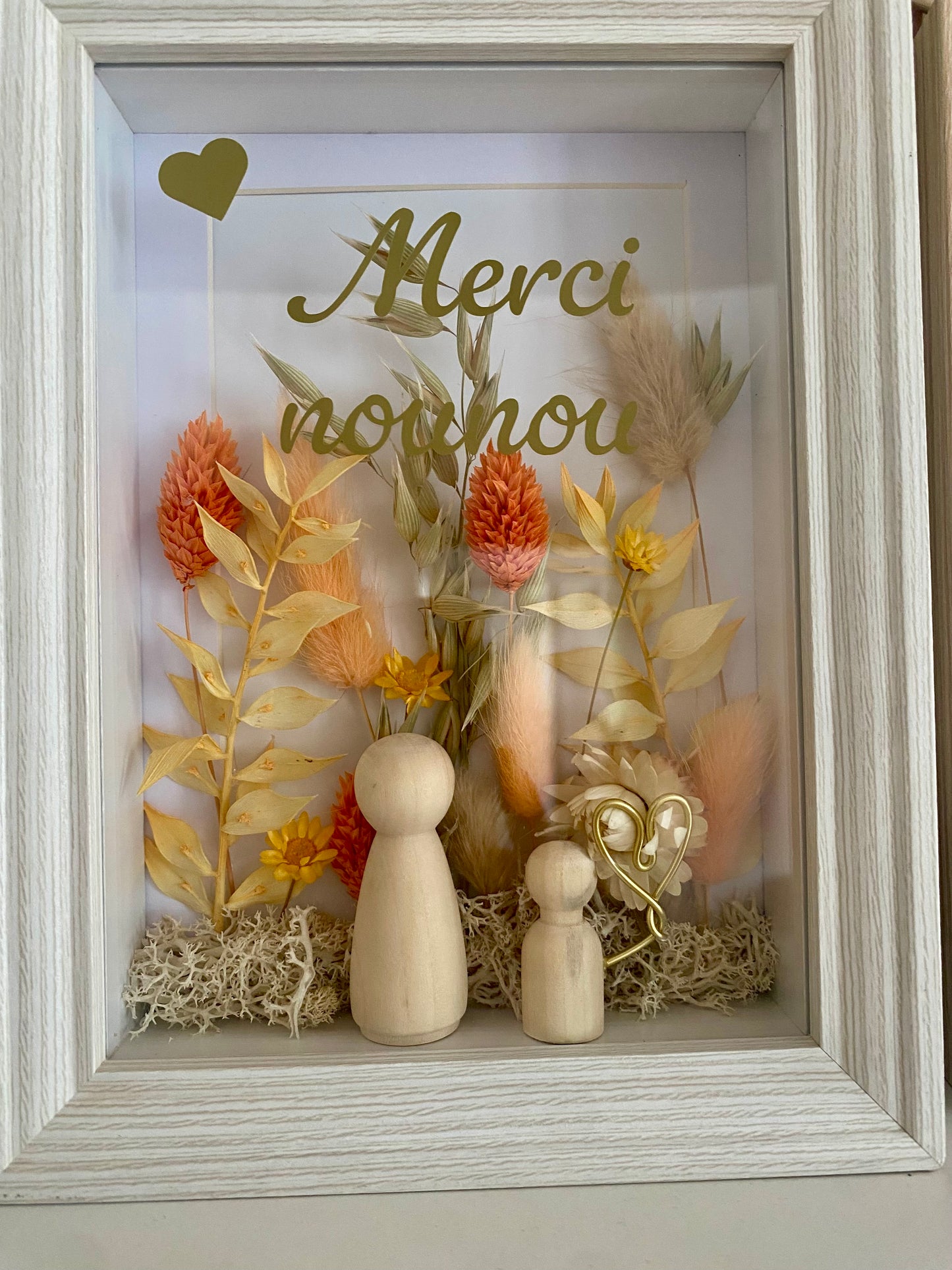 Cadre fleuri « nounou »