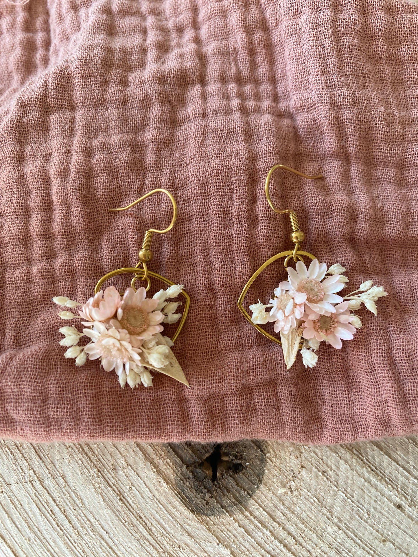 Boucles d'oreilles Glixia rose