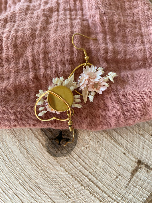 Boucles d'oreilles Glixia rose