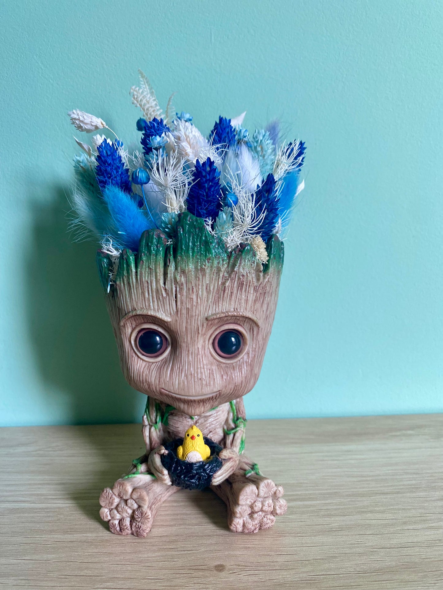 Tête fleurie Groot Bleu