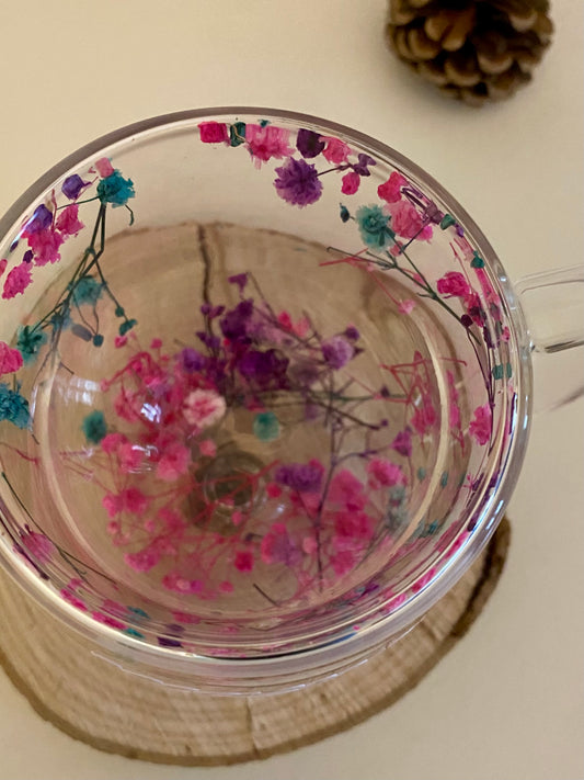 Tasse fleurie personnalisée