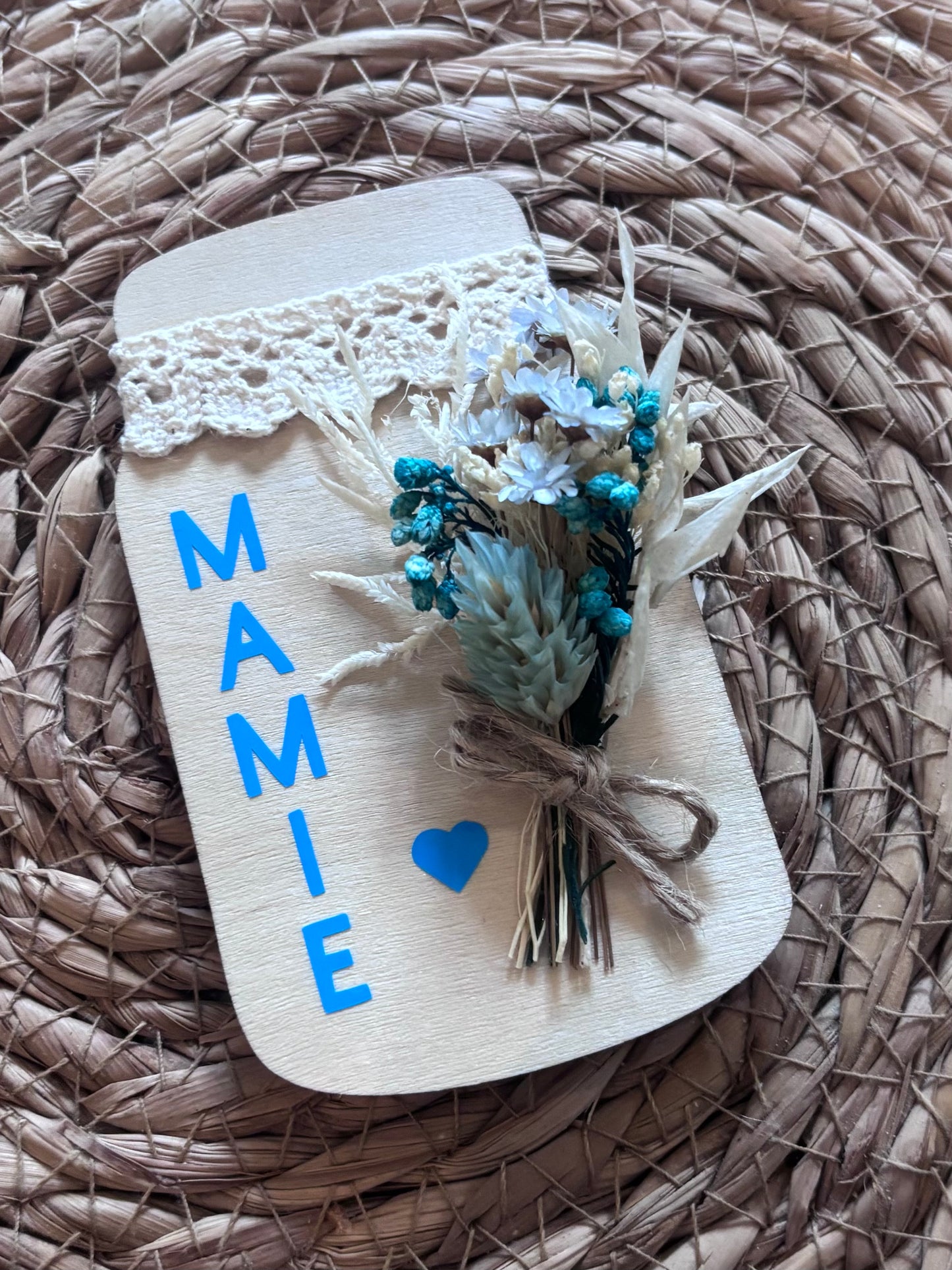 Magnet Pot à Confiture Fleuri Personnalisé – Cadeau Fête des Grands-Mères