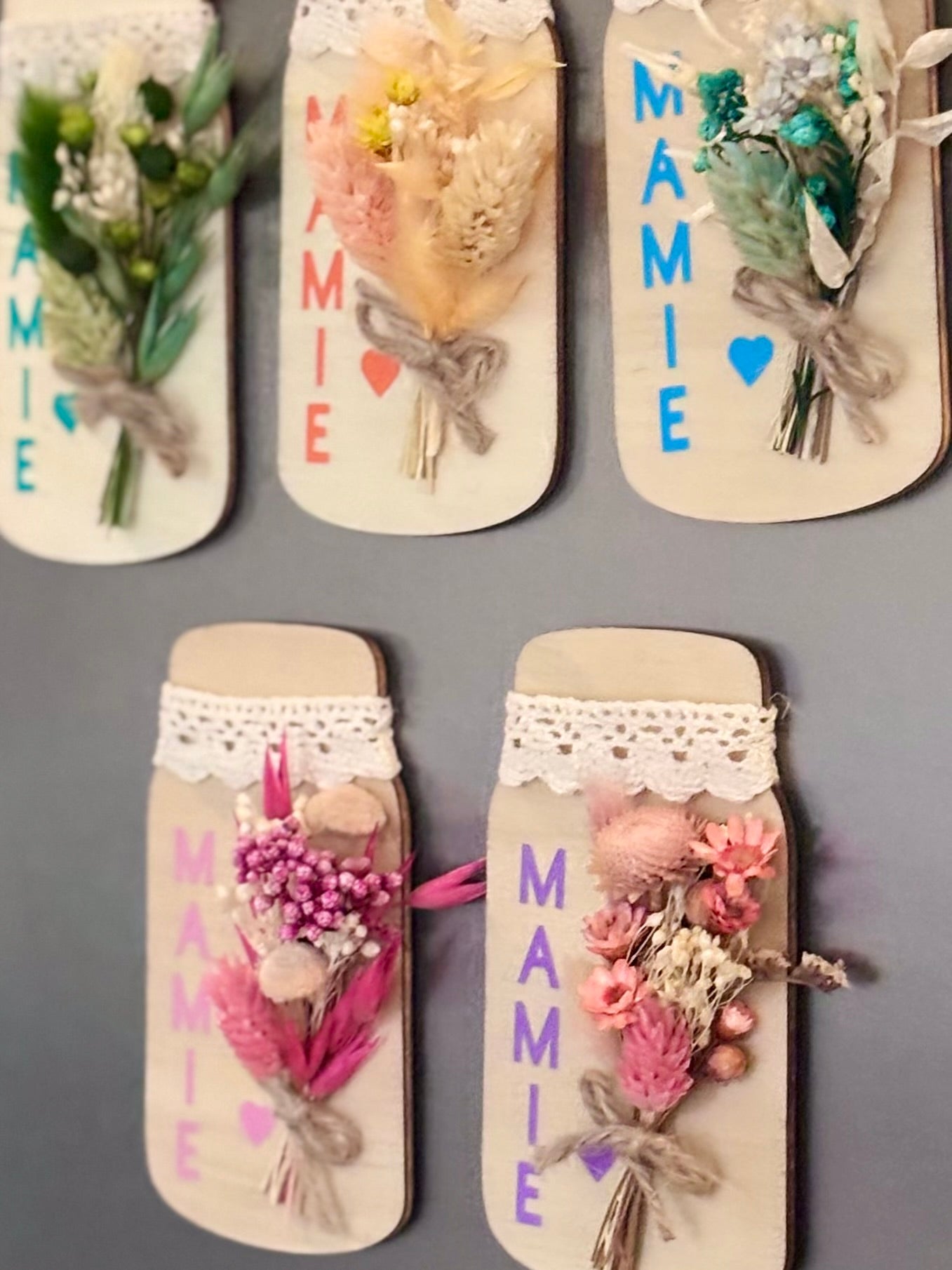 Magnet Pot à Confiture Fleuri Personnalisé – Cadeau Fête des Grands-Mères