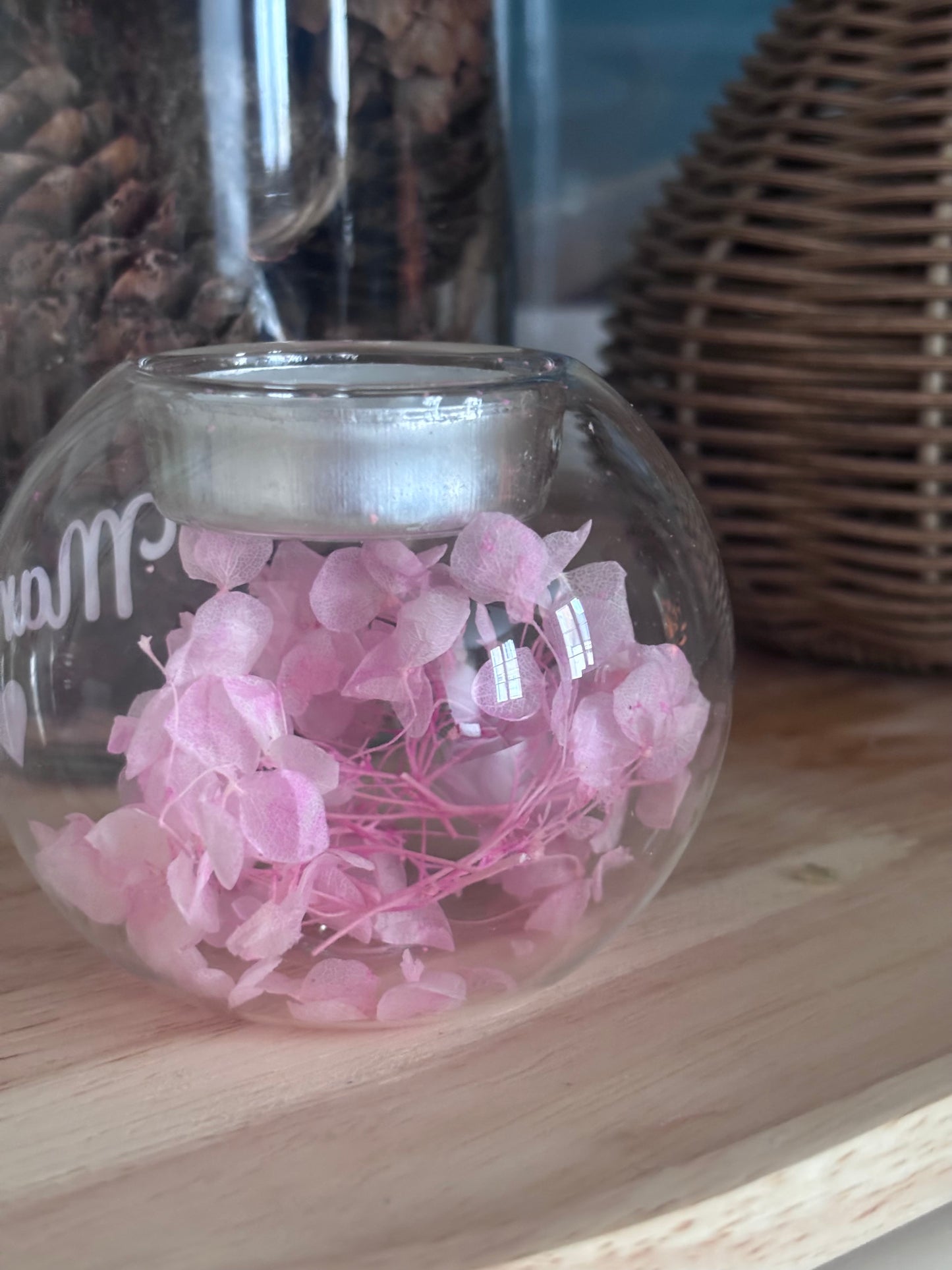 Bougeoir hortensia « Maman »