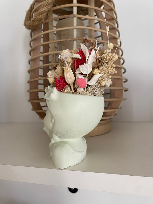 Composition florale visage