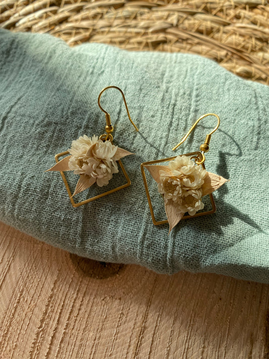Boucles d'oreilles Glixia beige