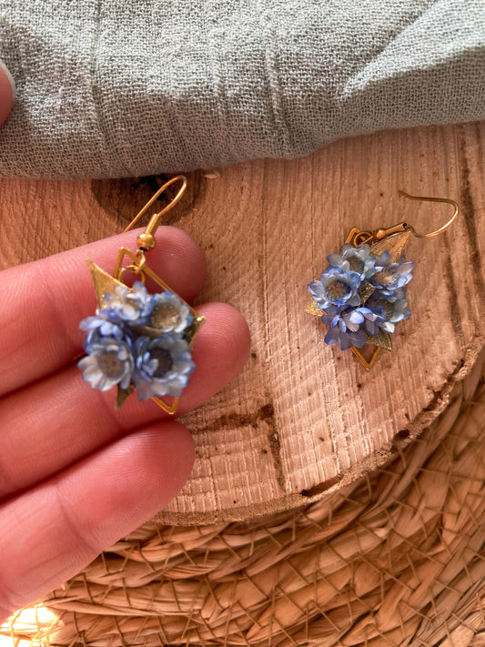 Boucles d'oreilles Glixia bleu
