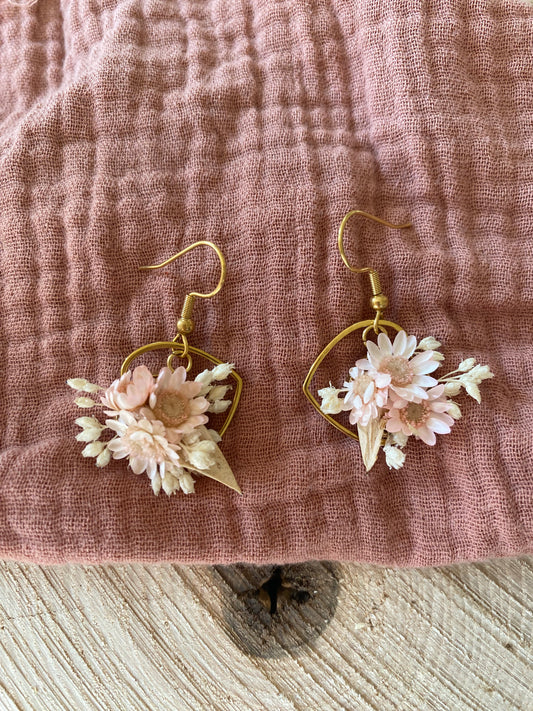Boucles d'oreilles Glixia rose