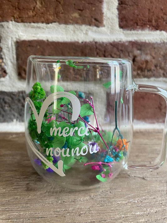 Mug à double paroi "merci nounou"