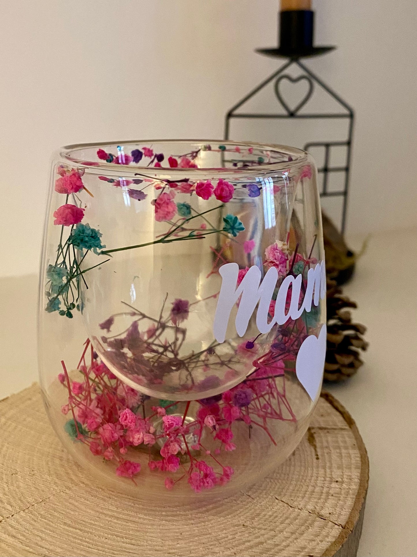 Tasse fleurie personnalisée